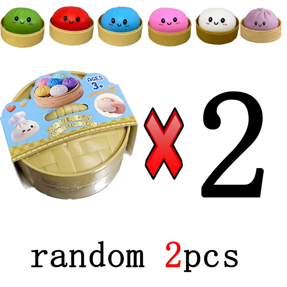 Dumpling Squishies: Adorable Slow Rising Stress Relief Toy for All Ages - Perfect Anti-Anxiety Gift!