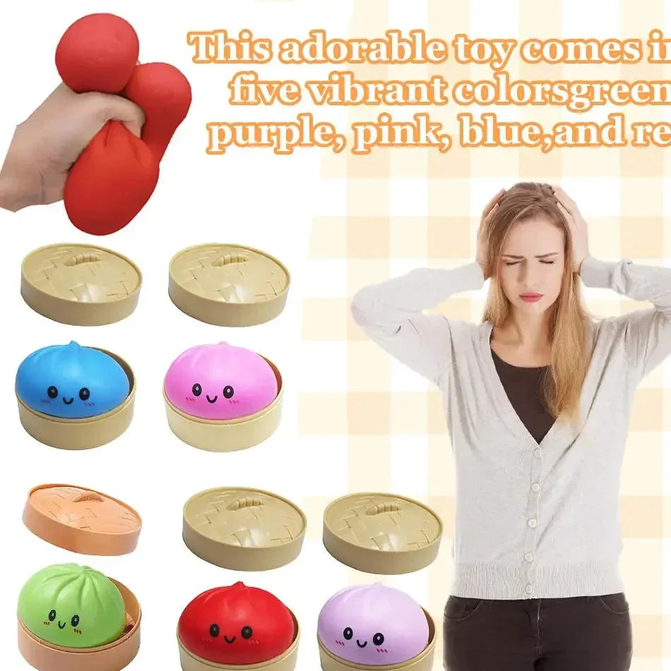 Dumpling Squishies: Adorable Slow Rising Stress Relief Toy for All Ages - Perfect Anti-Anxiety Gift!