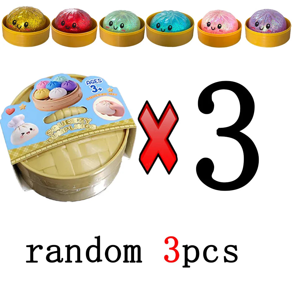 Dumpling Squishies: Adorable Slow Rising Stress Relief Toy for All Ages - Perfect Anti-Anxiety Gift!