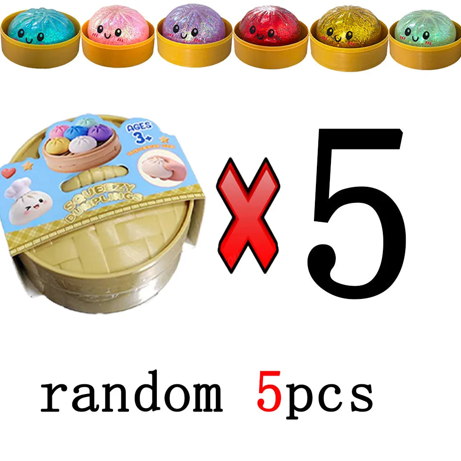 Dumpling Squishies: Adorable Slow Rising Stress Relief Toy for All Ages - Perfect Anti-Anxiety Gift!