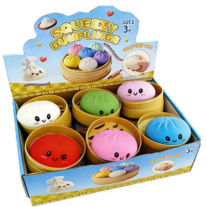 Dumpling Squishies: Adorable Slow Rising Stress Relief Toy for All Ages - Perfect Anti-Anxiety Gift!