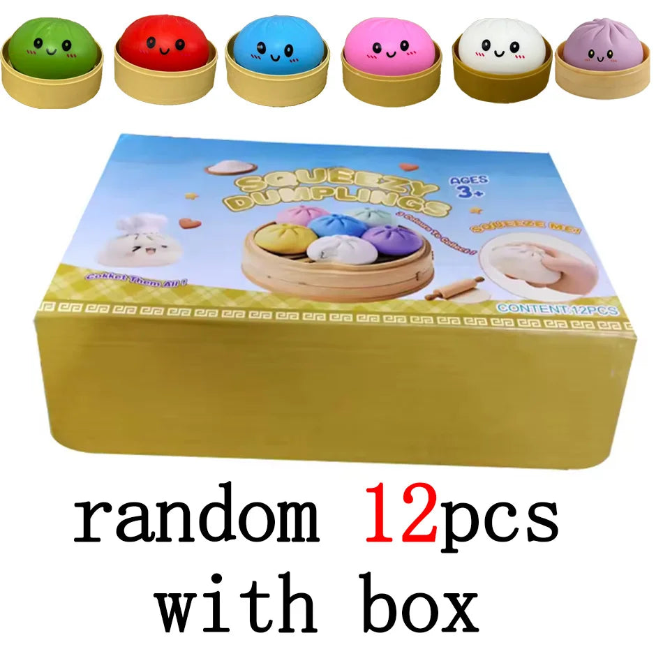 Dumpling Squishies: Adorable Slow Rising Stress Relief Toy for All Ages - Perfect Anti-Anxiety Gift!