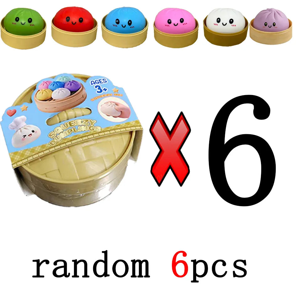 Dumpling Squishies: Adorable Slow Rising Stress Relief Toy for All Ages - Perfect Anti-Anxiety Gift!