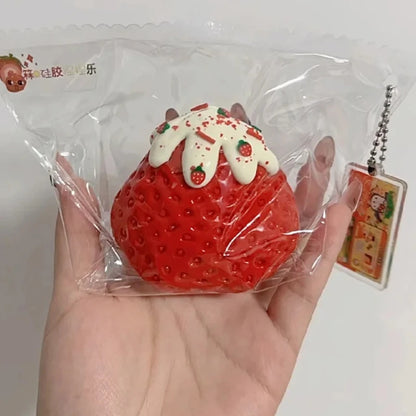 Delightful Strawberry Taba Squishy Fidget Toy - Perfect for Stress Relief and Fun for All Ages!