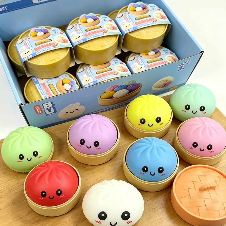 Dumpling Squishies: Adorable Slow Rising Stress Relief Toy for All Ages - Perfect Anti-Anxiety Gift!