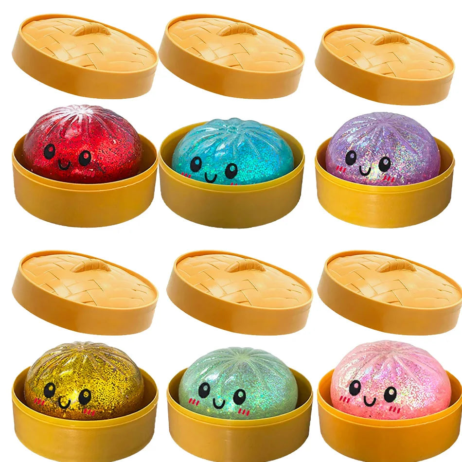 Dumpling Squishies: Adorable Slow Rising Stress Relief Toy for All Ages - Perfect Anti-Anxiety Gift!