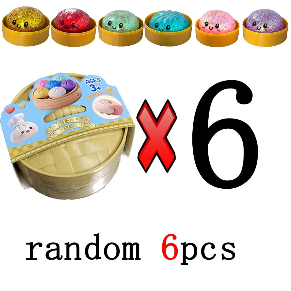 Dumpling Squishies: Adorable Slow Rising Stress Relief Toy for All Ages - Perfect Anti-Anxiety Gift!