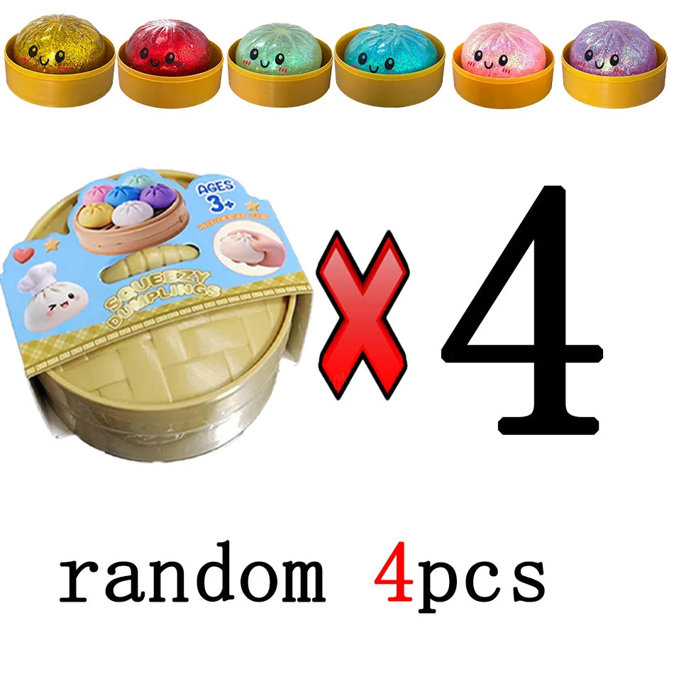 Dumpling Squishies: Adorable Slow Rising Stress Relief Toy for All Ages - Perfect Anti-Anxiety Gift!