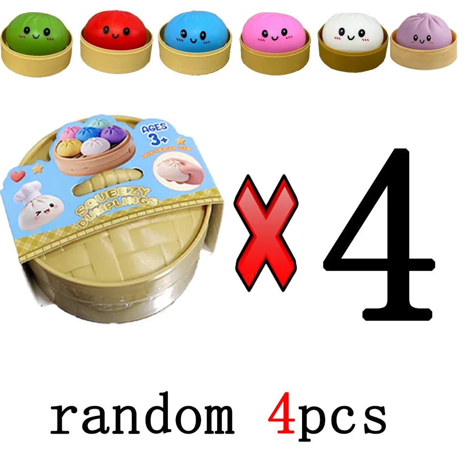 Dumpling Squishies: Adorable Slow Rising Stress Relief Toy for All Ages - Perfect Anti-Anxiety Gift!