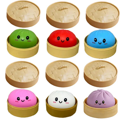 Dumpling Squishies: Adorable Slow Rising Stress Relief Toy for All Ages - Perfect Anti-Anxiety Gift!