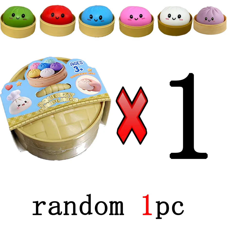 Dumpling Squishies: Adorable Slow Rising Stress Relief Toy for All Ages - Perfect Anti-Anxiety Gift!