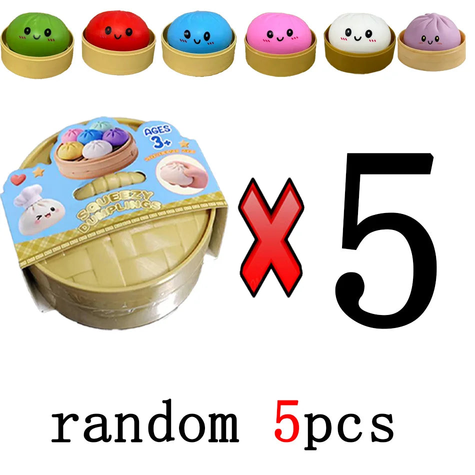 Dumpling Squishies: Adorable Slow Rising Stress Relief Toy for All Ages - Perfect Anti-Anxiety Gift!